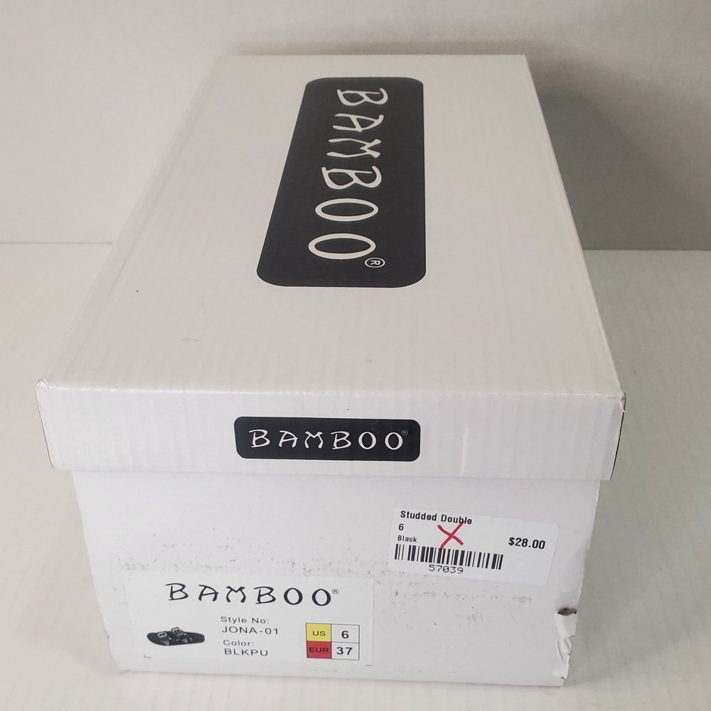 BAMBOO Brand  Black Sandals Size 6 - Picture 6 of 7